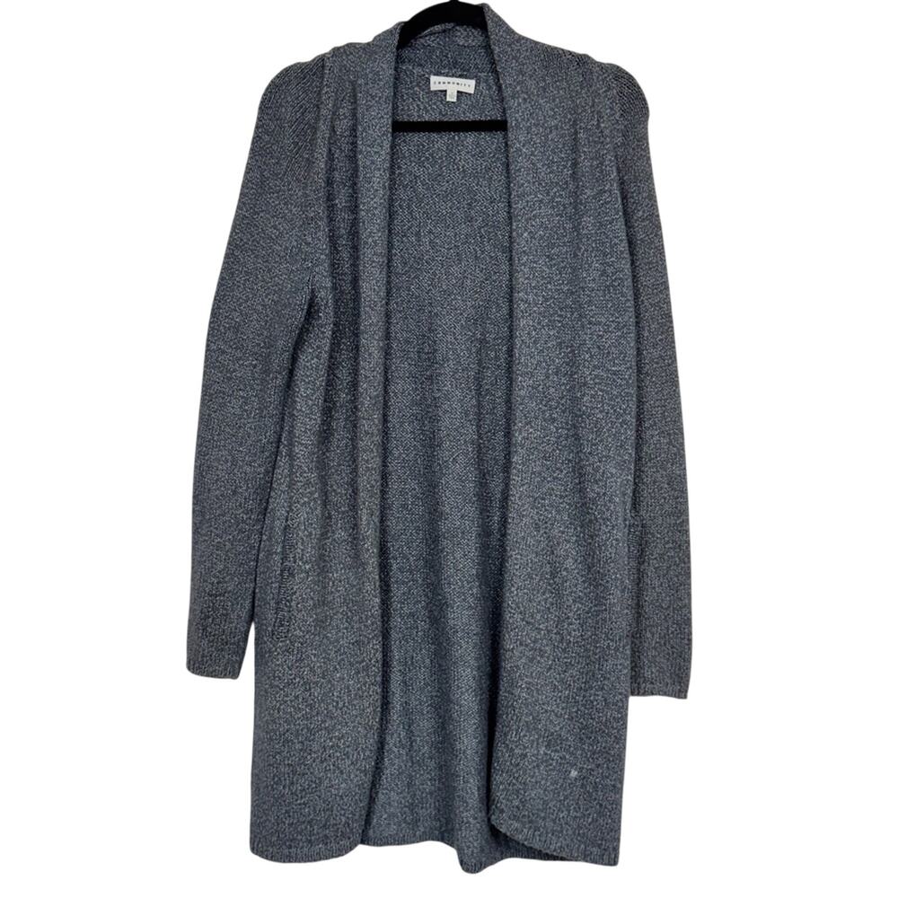 Community Grey Marled Duster Cardigan Sweater Womens XS Preppy Casual Revolve